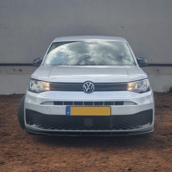 Voorspoiler Rib Hoogglans Zwart - Volkswagen Caddy MK5