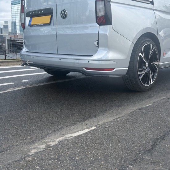 Achterbumper Splitter Flat Hoogglans zwart - Volkswagen Caddy MK5 Maxi