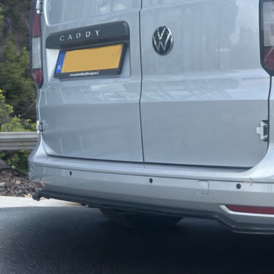 Achterbumper Splitter Flat Hoogglans zwart - Volkswagen Caddy MK5 Maxi