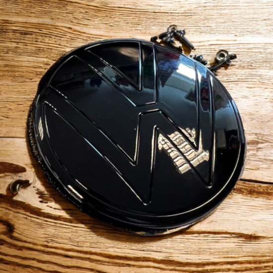 OEM Volkswagen Logo Hoogglans Zwart Achterkant - Volkswagen Caddy MK5