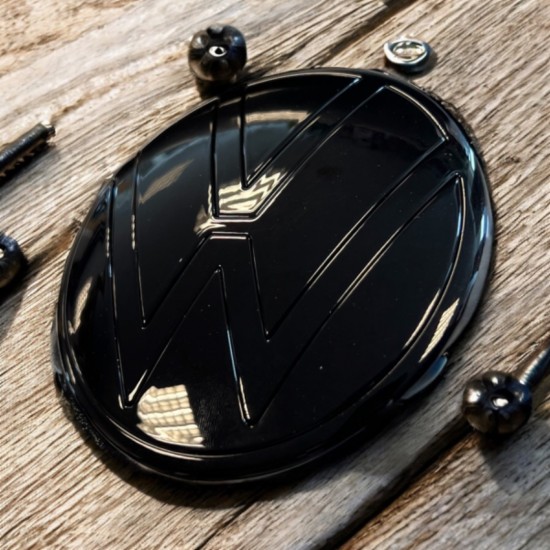 OEM Volkswagen Logo Hoogglans Zwart Achterkant - Volkswagen Caddy MK5