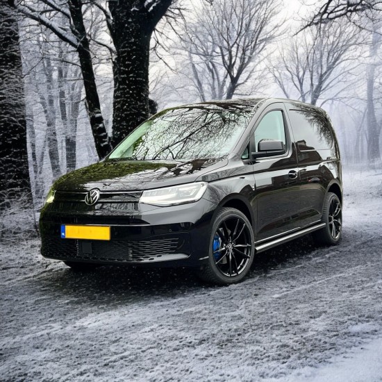 Sidebars RVS Hoogglans Zwart - Volkswagen Caddy MK5 Cargo