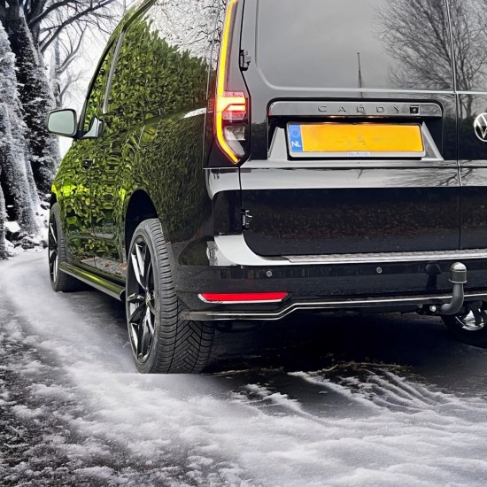 Sidebars RVS Hoogglans Zwart - Volkswagen Caddy MK5 Cargo