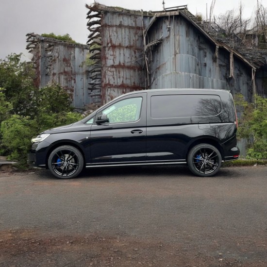 Sidebars RVS Hoogglans Zwart - Volkswagen Caddy MK5 Cargo