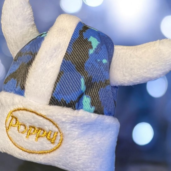 Poppy Grace Mate ® Viking Muts Deens Pluche Blauw