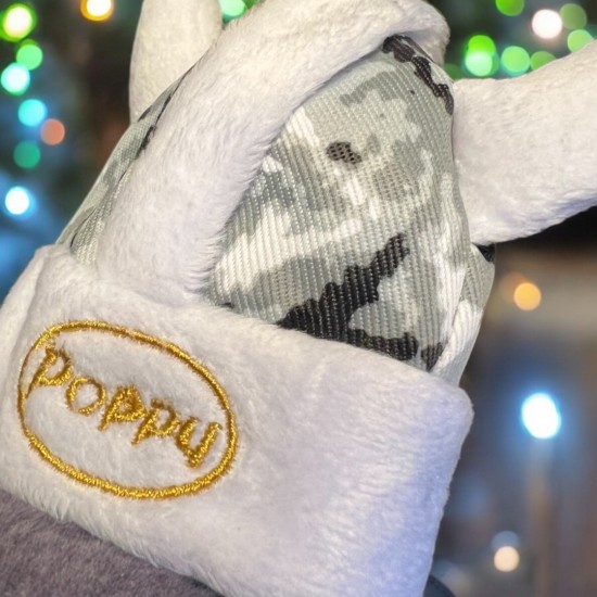 Poppy Grace Mate ® Viking Muts Deens Pluche Grijs