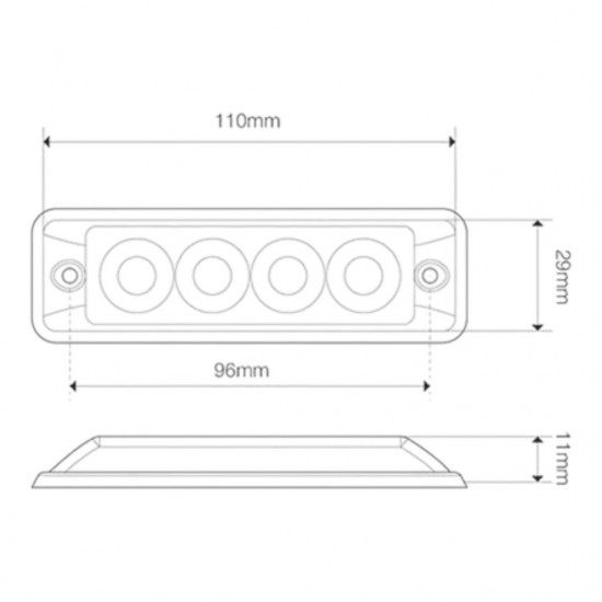 LED Flitser Blauw (Grille) - Volkswagen Caddy