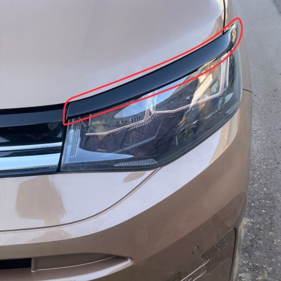 Booskijkers Koplampspoiler Hoogglans Zwart - Volkswagen Caddy MK5 Cargo