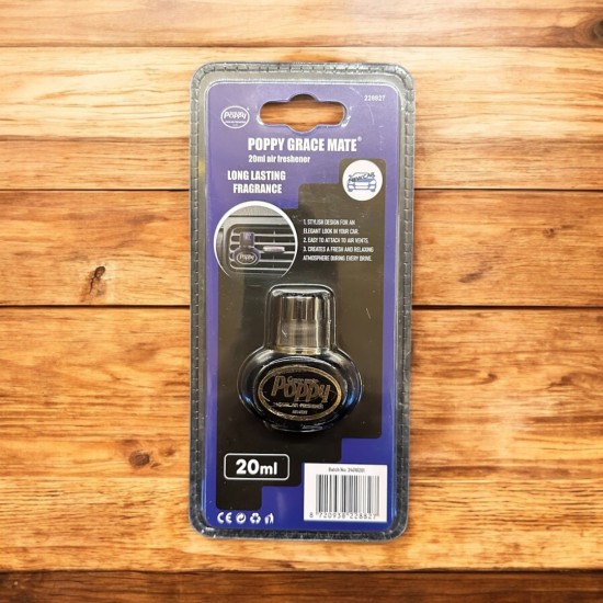 Poppy Grace Mate ® Luchtrooster Parfum Mini 20ML - New Car