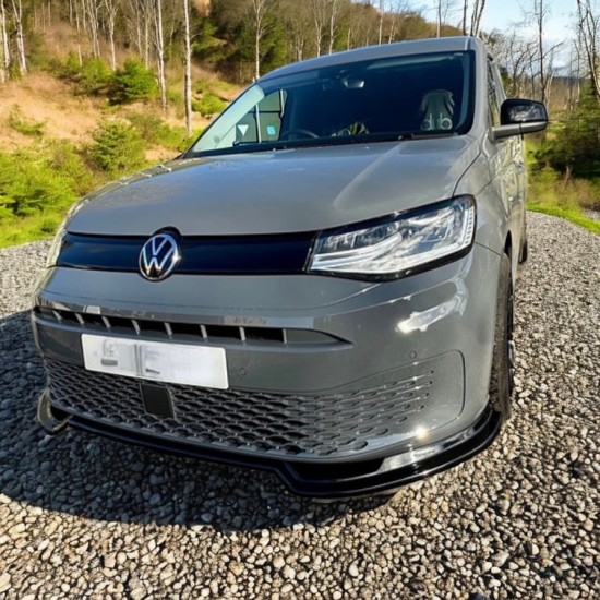 Voorspoiler TRC V1 Hoogglans Zwart - Volkswagen Caddy MK5 Cargo