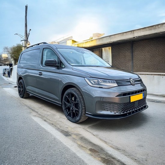 Voorspoiler DCW V5 Hoogglans Zwart - Volkswagen Caddy MK5 Cargo