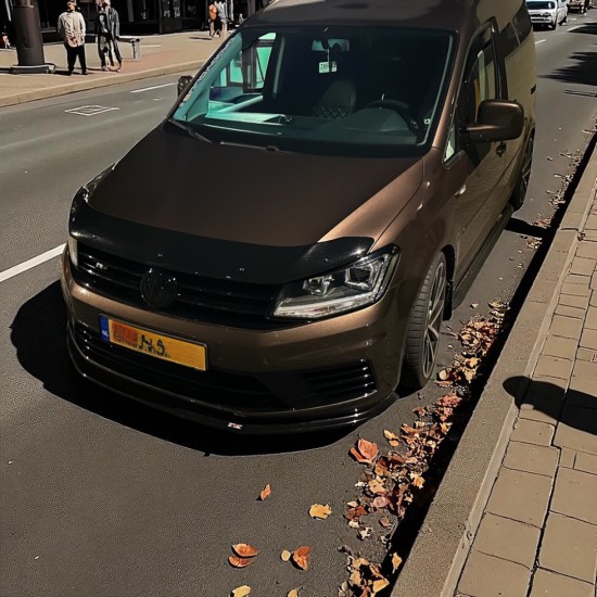 Motorkap Steenslag Beschermer Hoogglans Zwart - Volkswagen Caddy MK4