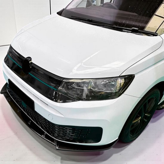 Voorspoiler Budget Hoogglans Zwart - Volkswagen Caddy MK5