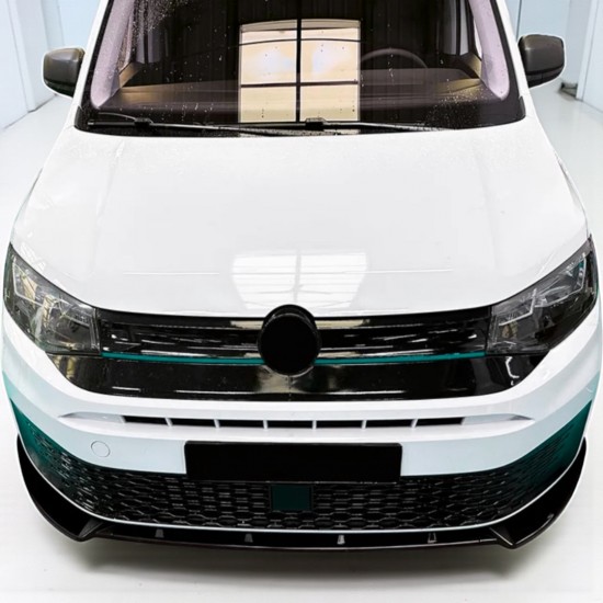 Voorspoiler Budget Hoogglans Zwart - Volkswagen Caddy MK5