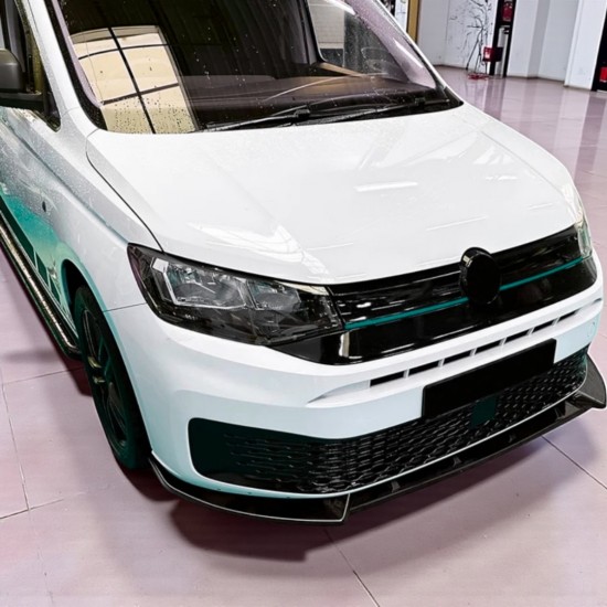 Voorspoiler Budget Hoogglans Zwart - Volkswagen Caddy MK5
