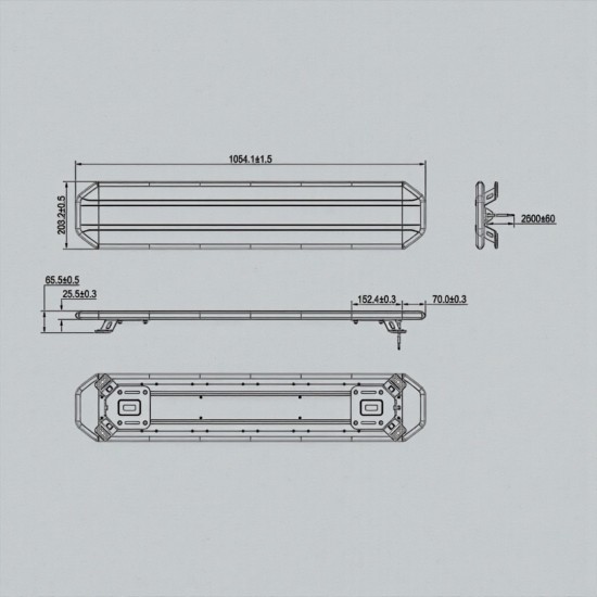 LEDBalk Zwaaibalk V2 Klasse 2 Amber - Volkswagen Caddy