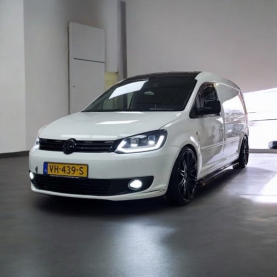 Sidebars RVS Hoogglans Zwart - Volkswagen Caddy MK3 GP Maxi