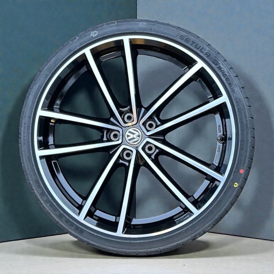 Set DCW20TT 5x112 Hoogglans Zwart - Volkswagen Caddy