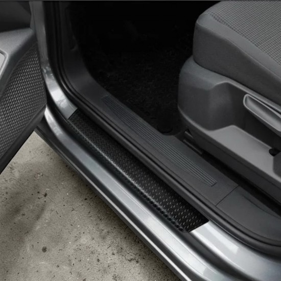 Instaplijsten Zwart Aluminium Traanplaat - Volkswagen Caddy MK5