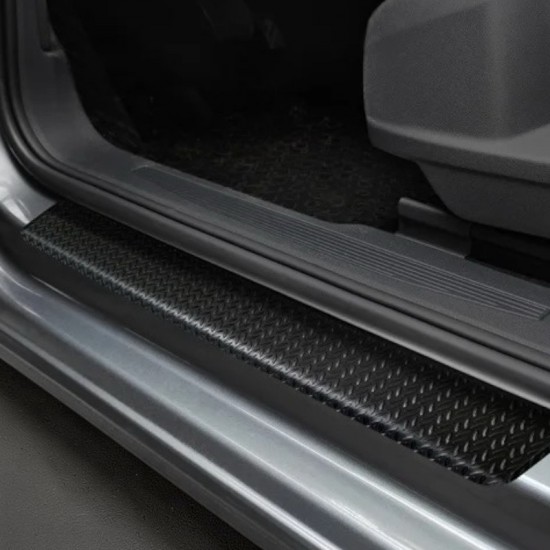 Instaplijsten Zwart Aluminium Traanplaat - Volkswagen Caddy MK5