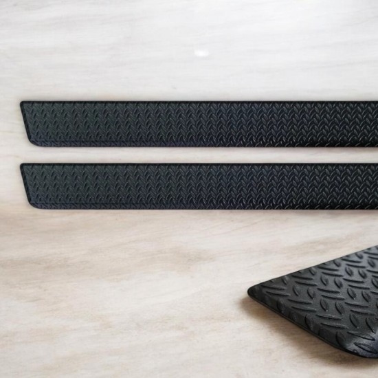 Instaplijsten Zwart Aluminium Traanplaat - Volkswagen Caddy MK5