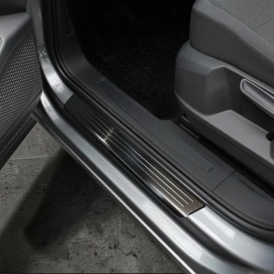 Instaplijsten Zwart RVS - Volkswagen Caddy MK5