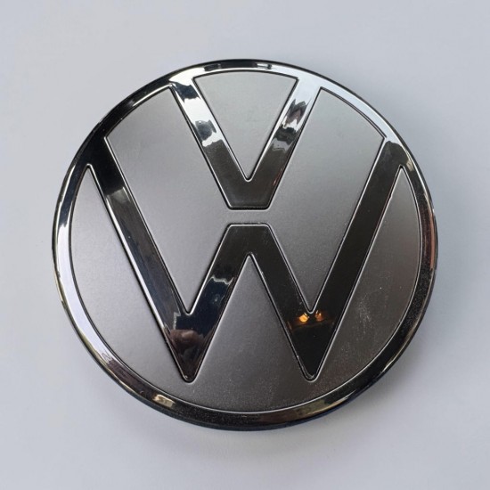 Volkswagen Logo Hoogglans Zwart / Matzwart Voorkant - Volkswagen Caddy MK5 Cargo