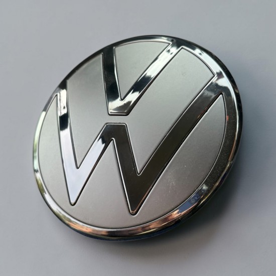 Volkswagen Logo Hoogglans Zwart / Matzwart Voorkant - Volkswagen Caddy MK5 Cargo