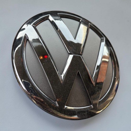Volkswagen Logo Hoogglans Zwart / Matzwart Voorkant - Volkswagen Caddy MK4