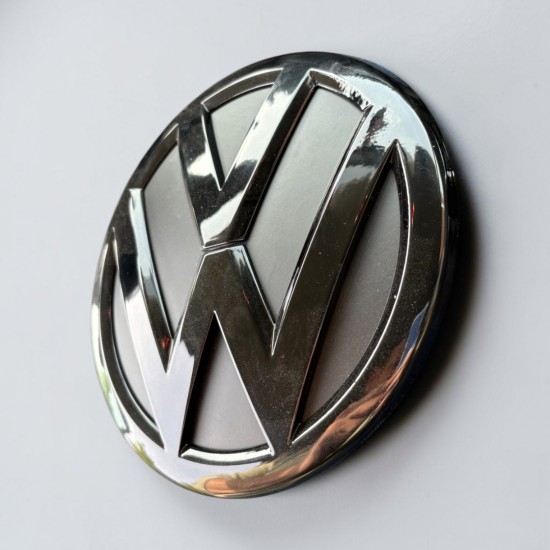 Volkswagen Logo Hoogglans Zwart / Matzwart Voorkant - Volkswagen Caddy MK4