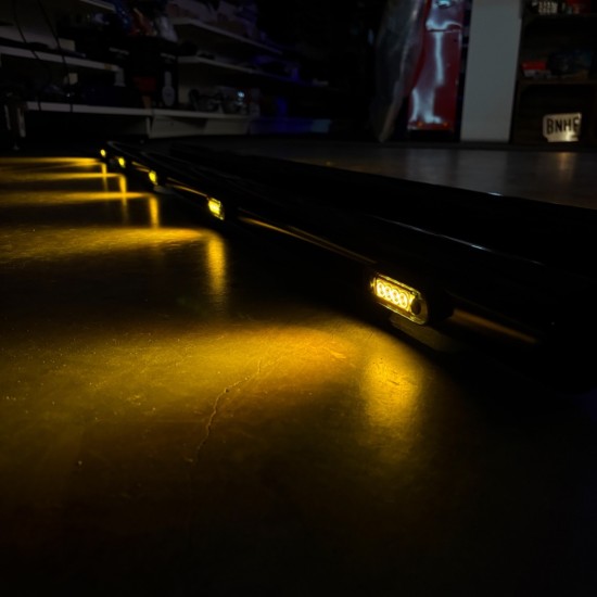 Sidebars RVS Hoogglans Zwart met LED - Volkswagen Caddy MK3 GP