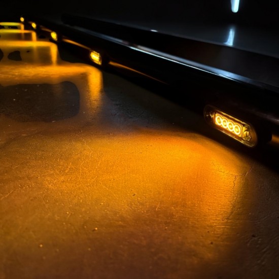 Sidebars RVS Hoogglans Zwart met LED - Volkswagen Caddy MK5 Cargo Maxi