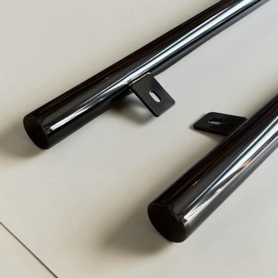 Sidebars RVS Hoogglans Zwart - Volkswagen Caddy MK3 GP