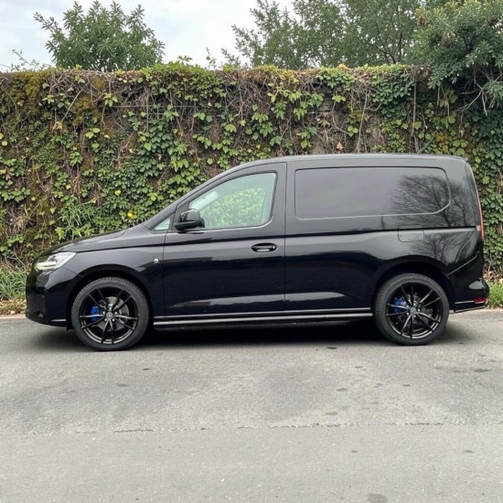 Sidebars RVS Hoogglans Zwart - Volkswagen Caddy MK5 Cargo