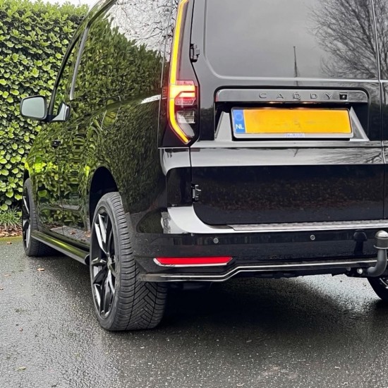 Sidebars RVS Hoogglans Zwart - Volkswagen Caddy MK5 Cargo