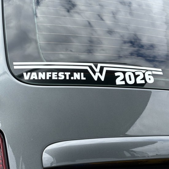 Promotie Sticker Wit - VanFest 2026