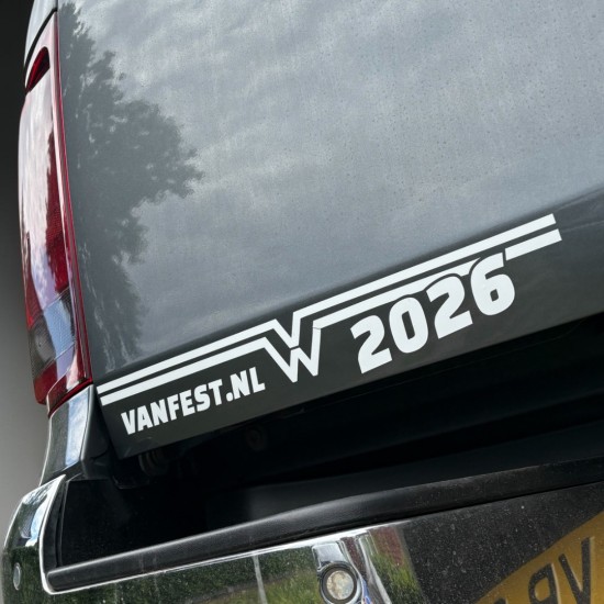 Promotie Sticker Wit - VanFest 2026