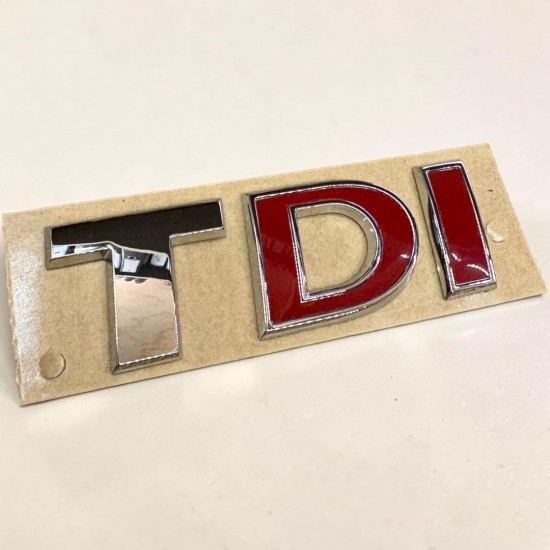 TDI Embleem Rood Chroom - Volkswagen Caddy