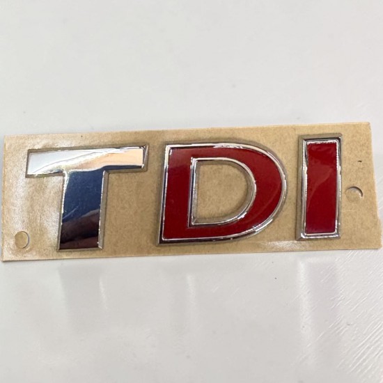 TDI Embleem Rood Chroom - Volkswagen Caddy
