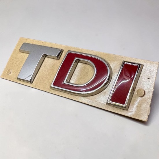 TDI Embleem Rood Chroom - Volkswagen Caddy