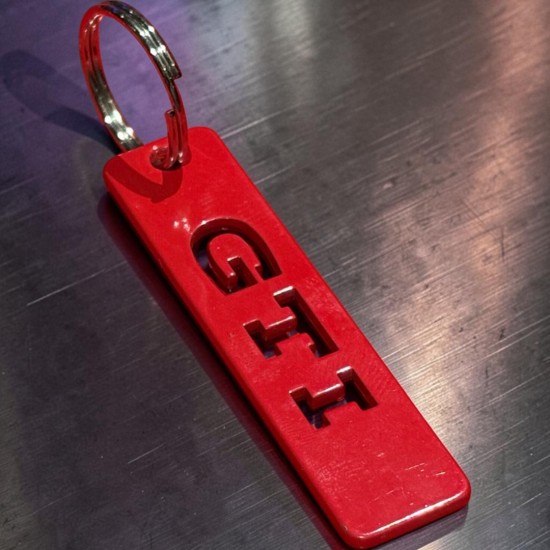 Volkswagen GTI Sleutelhanger Rood Metaal