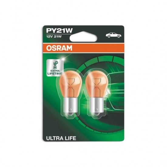 Osram PY21W 12V Oranje Ultra Life Set Knipperlichten - Volkswagen Caddy