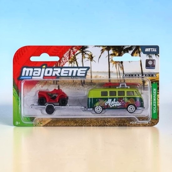 Majorette Volkswagen T1 Met Aanhangwagen en Quad 1:60