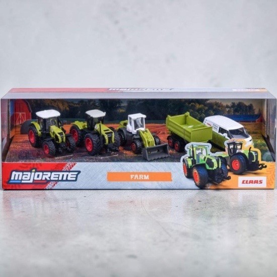 Majorette Volkswagen ID Buzz / Claas Boerderij Set 1:64 - 5 Stuks