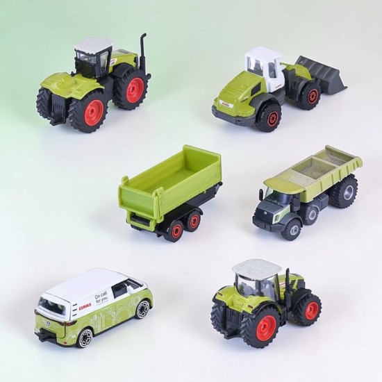 Majorette Volkswagen ID Buzz / Claas Boerderij Set 1:64 - 5 Stuks