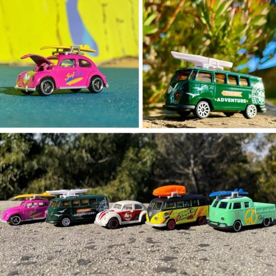 Majorette Volkswagen Kever / T1 Set 1:64 - 5 Stuks